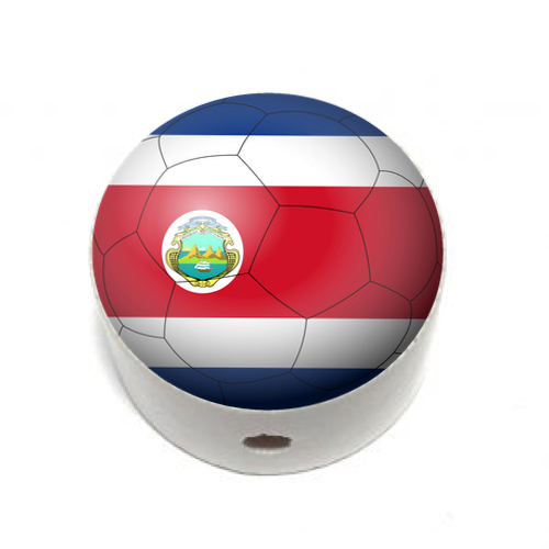 Scheibchen weiß Flagge Costa Rica - zum Schließen ins Bild klicken
