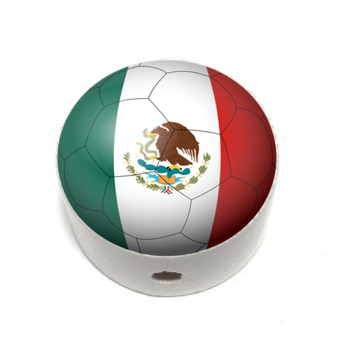 Scheibchen weiß Flagge Mexiko Mexico - zum Schließen ins Bild klicken