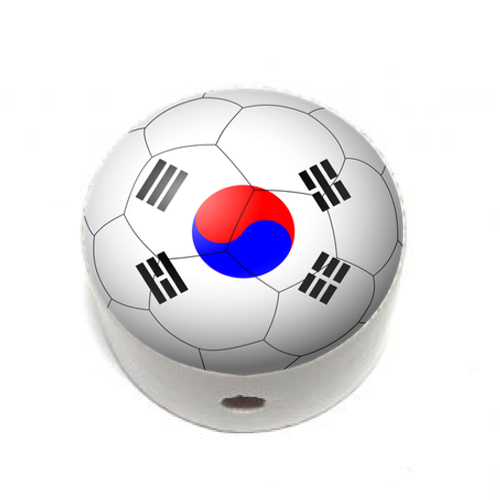 Scheibchen weiß Flagge Südkorea - zum Schließen ins Bild klicken