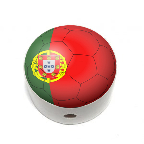 Scheibchen weiß Flagge Portugal - zum Schließen ins Bild klicken