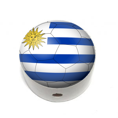 Scheibchen weiß Flagge Uruguay - zum Schließen ins Bild klicken