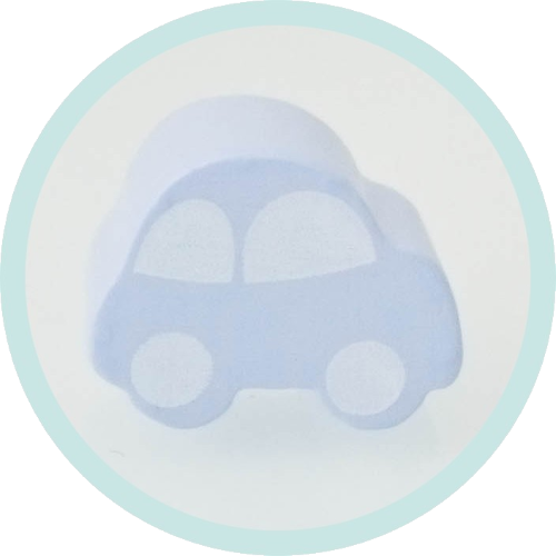Auto himmelblau Druck weiß Ausverkauf/SALE - zum Schließen ins Bild klicken