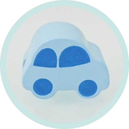 Auto pastellblau Druck mittelblau Ausverkauf/SALE - zum Schließen ins Bild klicken