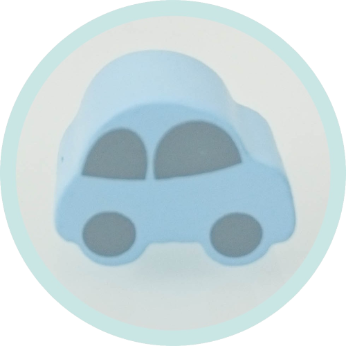 Auto pastellblau Druck hellgrau - zum Schließen ins Bild klicken