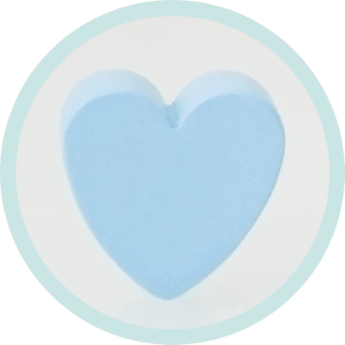 Standard Herz pastellblau horizontal Ausverkauf/SALE - zum Schließen ins Bild klicken