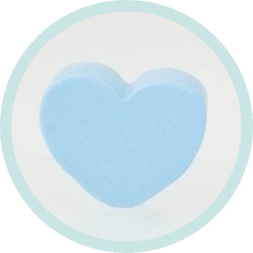 Midi-Herz pastellblau vertikal - zum Schließen ins Bild klicken