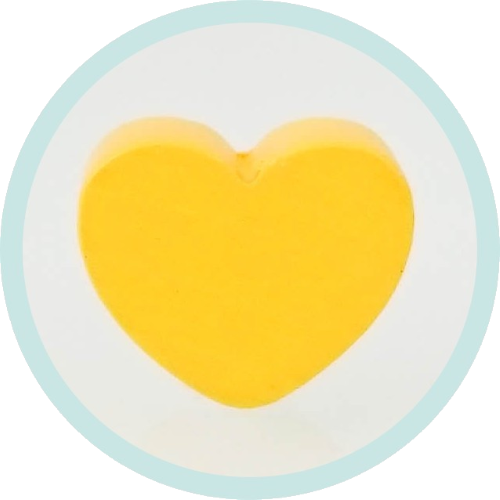Mini-Herz gelb horizontal Ausverkauf/SALE - zum Schließen ins Bild klicken