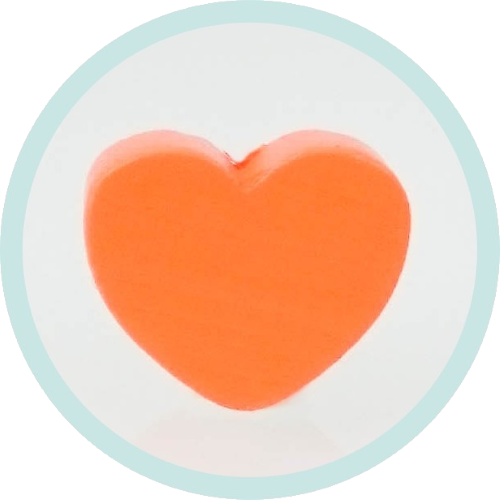 Mini-Herz aprikot vertikal Ausverkauf/SALE - zum Schließen ins Bild klicken