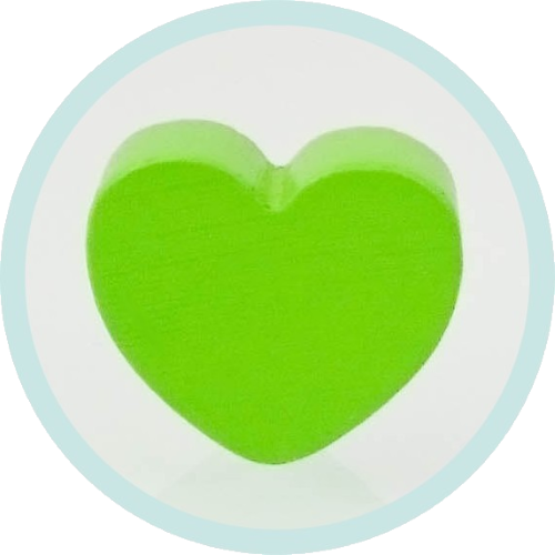 Mini-Herz apfelgrün vertikal Ausverkauf/SALE - zum Schließen ins Bild klicken
