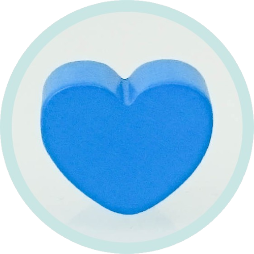 Mini-Herz hellblau horizontal Ausverkauf/SALE - zum Schließen ins Bild klicken