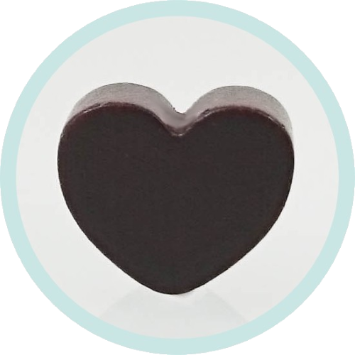 Mini-Herz dunkelbraun horizontal Ausverkauf/SALE - zum Schließen ins Bild klicken