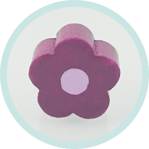 Blümchen violett Punkt rosa - zum Schließen ins Bild klicken