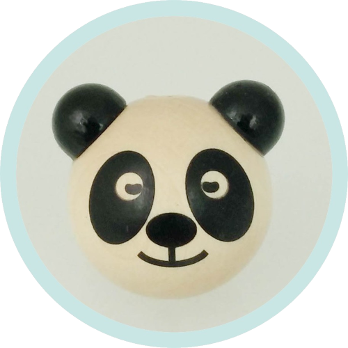 3D-Panda natur-schwarz vertikal - zum Schließen ins Bild klicken