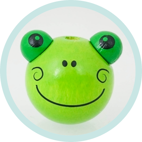 3D-Frosch gelbgrün-grün vertikal - zum Schließen ins Bild klicken