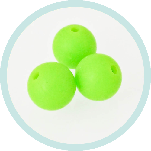 Silikonperle apfelgrün 12mm - zum Schließen ins Bild klicken