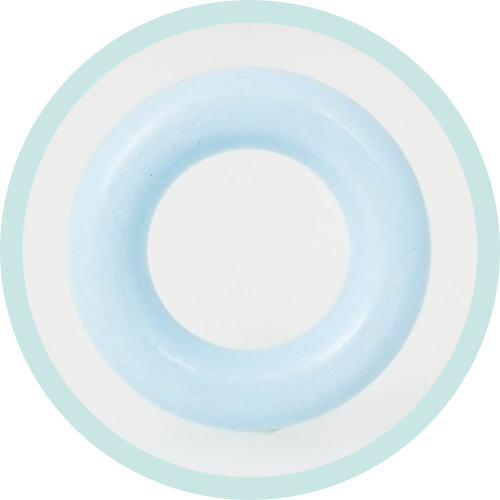 Miniring babyblau XS mit Querbohrung - zum Schließen ins Bild klicken