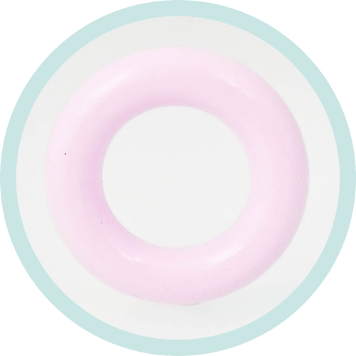 Miniring rosa XS ohne Bohrung - zum Schließen ins Bild klicken