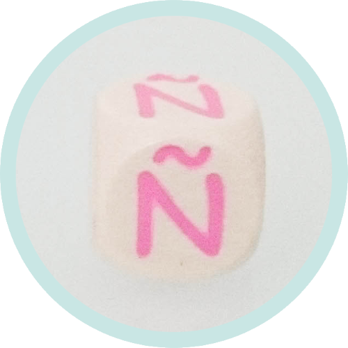 Ñ 10mm Holz geprägt rosa - zum Schließen ins Bild klicken