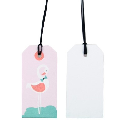 Geschenkanhänger Papier Flamingo - zum Schließen ins Bild klicken